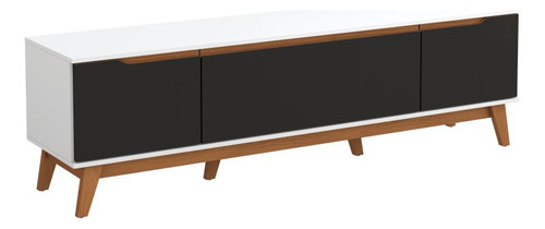 Rack Kappesberg 3 Portas Branco/preto Fosco 180cm