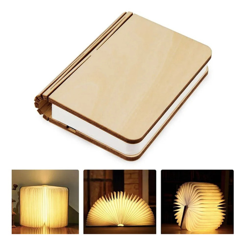 A A Lámpara Lectura Noche Recargable Luces Decorativa Libro