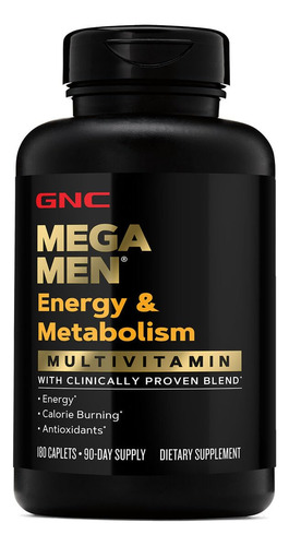 Multivitamínico Gnc Mega Men Energy & Metabolism 180 Comprim