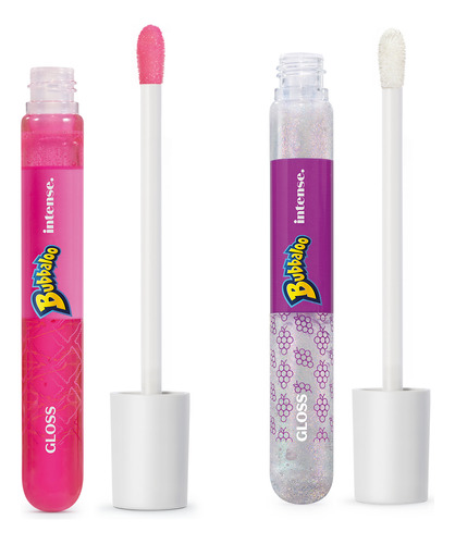 Combo Gloss Labial Intense Bubbaloo: Rosa Tutti Frutti 5ml +