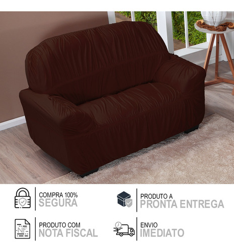 Protetor Capa De Sofá 2 Lugares King Malha Diversas Cores
