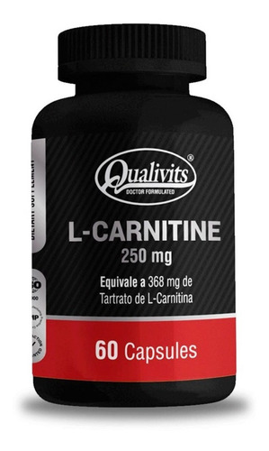 L Carnitina 250mg Qualivits - 60 Cápsulas Quemador De Grasa