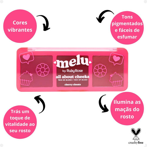Melu Ruby Rose Trio De Blush All About Cheeks Cherry Cheats