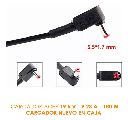 Cargador Acer Predator 180w 19-5v 9-23a Original Nuevo