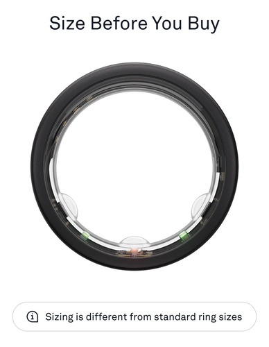 Monitor Para Dormir Smart Ring Oura Gen3 Horizon Stealth, Ta