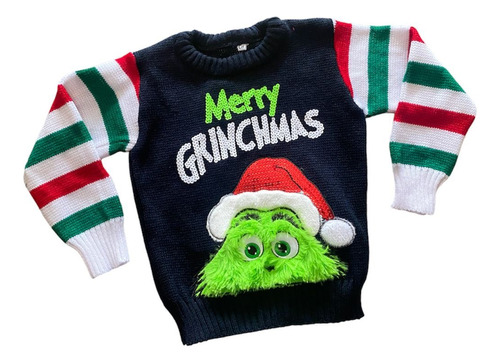 Sueter Navideño Grinch Para Niños Ugly Sweater 