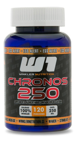 Chronos Cafeina 100% 250mg 120caps Winkler Nutrition