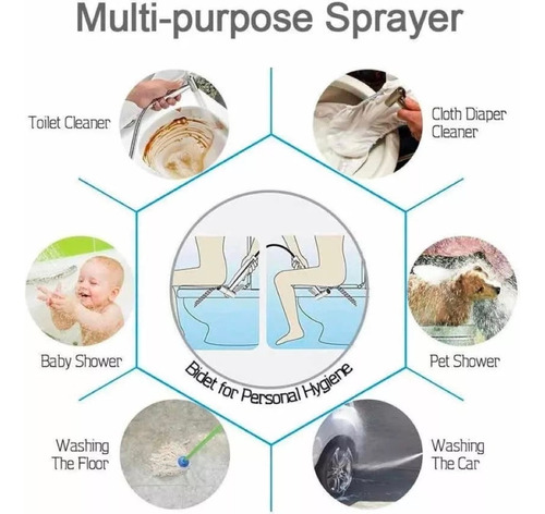 Bidet Wc Acero Inoxidable Ducha Higiénica Árabe