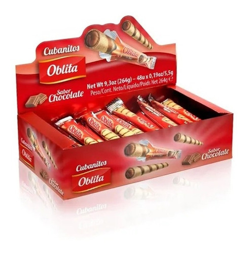Imagen 1 de 5 de Oblita Cubanitos Chocolate X48un - Barata La Golosineria