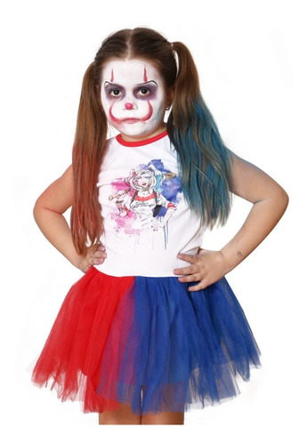 Disfraz Infantil Harley Quinn Con Tutú Nena