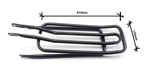 Imagem 4 de 4 de Bagageiro Garupa Tubular Traseiro Bike Aro 24 E 26 Aço Preto