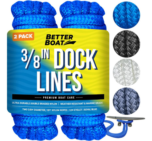 Dock Lines - Cuerdas Barco Acoplamiento, Línea De 3/8 ...