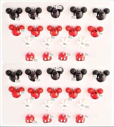 36 Esferas Mickey Mouse Disney Navidad Envio Garantia 