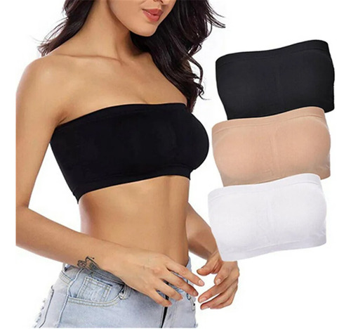 Sostén Strapless Brasier Sostendor Comodos Color Varios X2