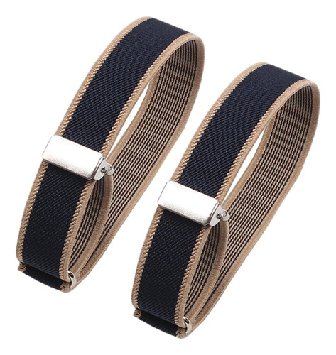 2 Soportes Ajustables Para Mangas De Camisa, Azul Beis