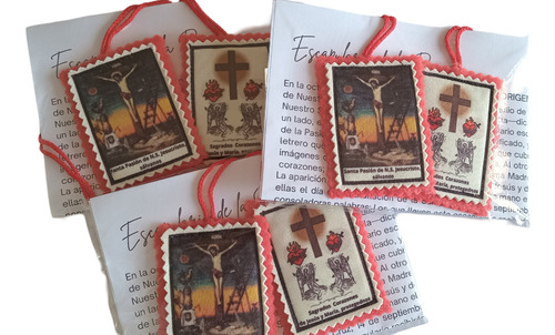 Escapulario De La Pasión O Rojo X 3 Unidades