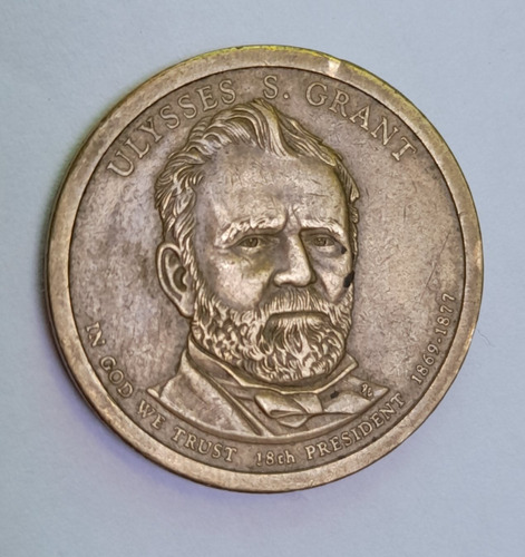 Imagen 1 de 2 de Moneda Ulysses S. Grant 18 Th President 1869-1877