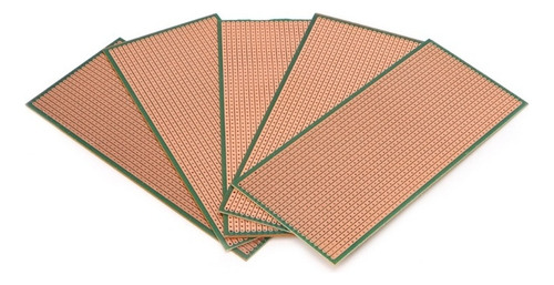 5 Piezas 6.5x14.5 Cm Veroboard Sin Cortar Pc Stripboard
