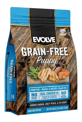 Evolve Dog Grain Free Puppy Chicken - Pollo 3.75 Lb - 1.7 Kg