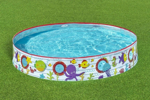 Imagen 4 de 8 de Pileta Infantil Rigida Autoarmable 435 L Bestway 55029