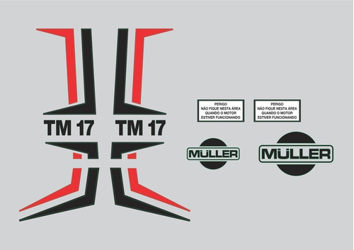 Adesivos Compatível Com Trator Müller Tm17