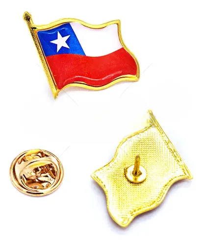 comprar Piocha, Botón, Chile Pin, Bandera Chilena Metálica X1 Unid