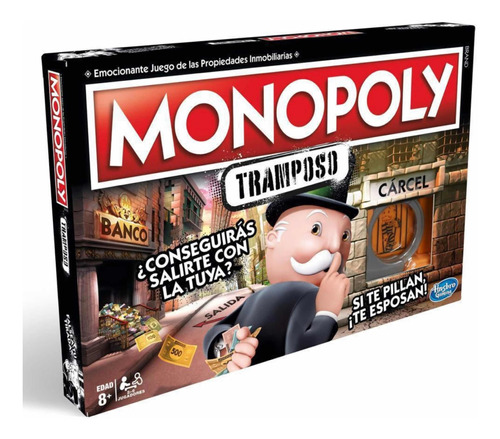 Monopoly Tramposo Juego De Mesa Familiar Hasbro E1871 Cárcel