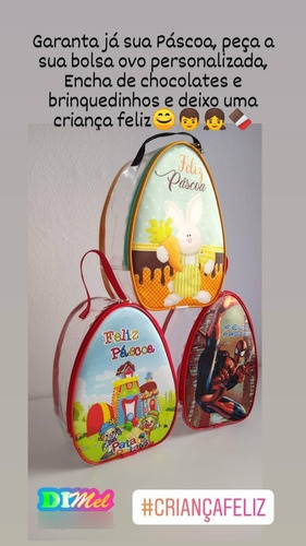 Imagem 3 de 10 de Bolsa De Páscoa Ovo Personalizada