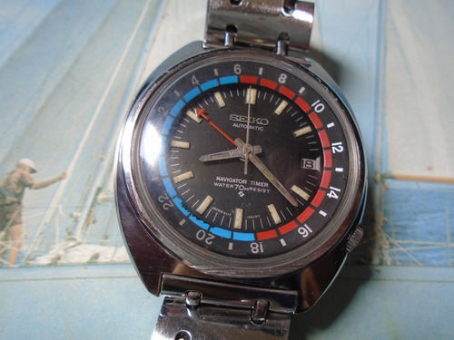 Seiko Antigo Navigator Timer Gmt 6117 6410 Cal 6117b 1972