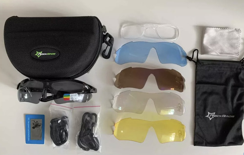Lentes Rockbros Polarizado Ciclismo 5 Micas Intercambiables Rkb1001