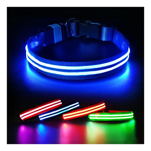 Pceotllar Lighted Dog Collar Para La Noche, Light Up Jzf9t