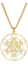 Comprar Collar De Cubo De Metatrón, Joyería De Geometría Sagrada Par