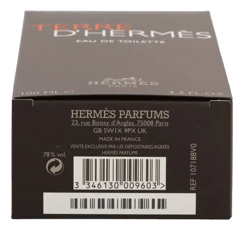 Perfume Hermes Terre D Eau De Toilette Para Hombre, 100 Ml