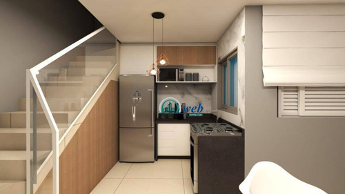 Cobertura Duplex Com 2 Dormitórios À Venda, 90 M² Por R$ 310.000 - Vila Príncipe De Gales - Santo André/sp - Co0956