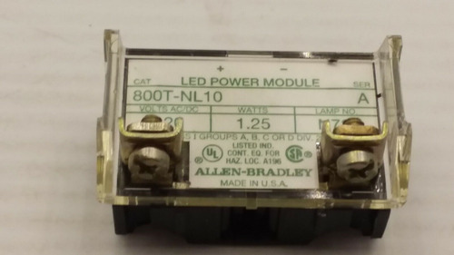Allen Bradley 800t-nl10 Led Power Module 120v Full Volta Bbd