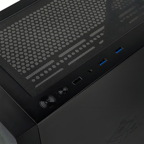 Gabinete Yeyian Dragoon con Ventana, Midi-Tower, ATX/Micro-ATX/Mini-ITX, USB 3.0/2.0, sin Fuente, 4 Ventiladores ARGB Instalados, Negro