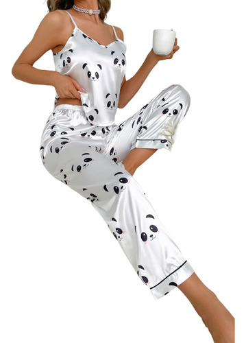 Conjunto De Pijama Shein Con Estampado De Panda / De Mujer