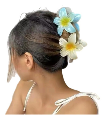 Kit 2 Prendedores Flor Presilhas Chic Para Mulheres Modernas Amarela