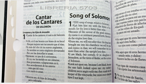 Imagen 9 de 9 de Biblia Bilingue Ingles - Español Piel Negro Indices Rvr/kjv