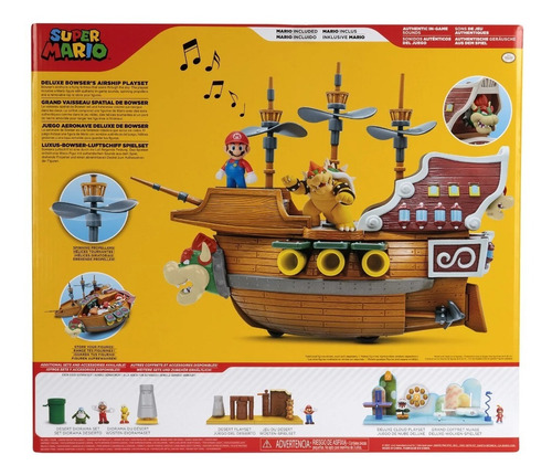 Nave De Bowser Super Barco Mario Bros Nintendo Original
