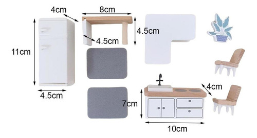 F Kit De Para Muebles De Casa De Muñecas Moderna Estilo