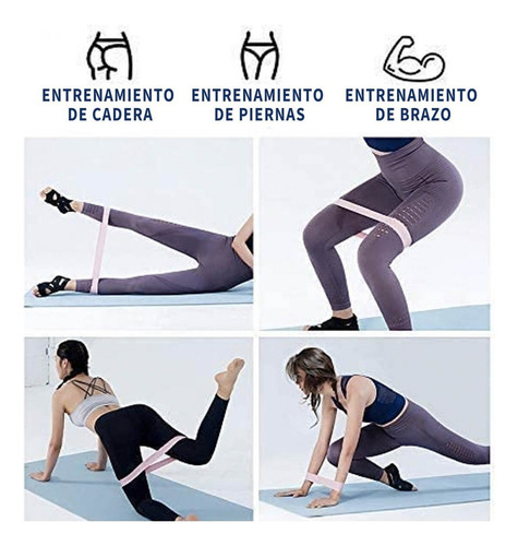 Para Kit 5 Elástico Para Malhar Perna Glúteos Mini Band