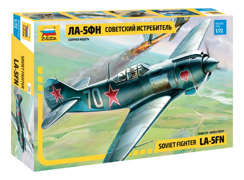 Avião de combate soviético La-5fn Ww2 da Zvezda # 7203 1/72