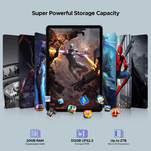 Tablet Doogee T40 Android 14 11'' 2.5k 20gb+512gb/2tb 8580ma