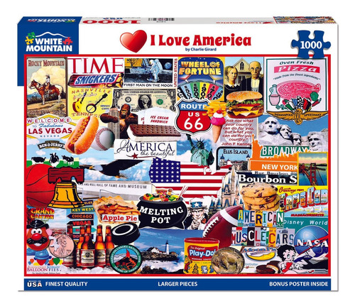 Puzzle Rompecabezas 1000 Piezas Jigsaw Puzzle I Love America