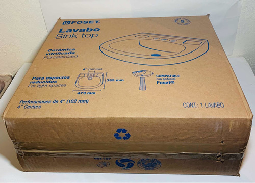 Lavabo De Cerámica Blanco Baño Grifería Calidad A Foset