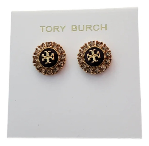 Aretes Tory Logo Central Y Cristales 
