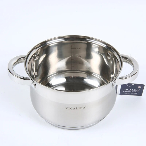 Olla Cacerola De Acero Con Tapa Vicalina Vl-7016 8,5lts 26cm