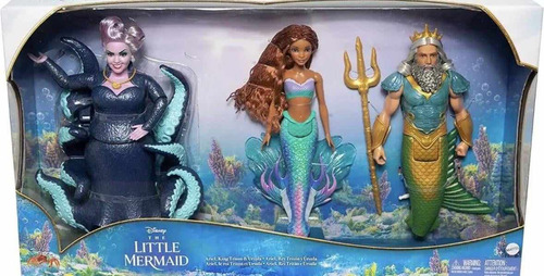 La Sirenita Ariel Úrsula Y Rey Tritón Little Mermaid Sellada