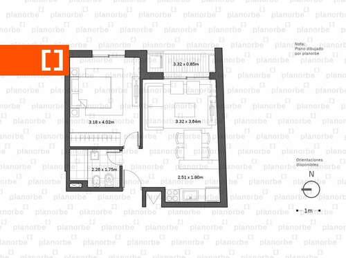 Venta De Apartamento Obra Construcción 1 Dormitorio En Tres Cruces, Nostrum Plaza 2 Unidad 505